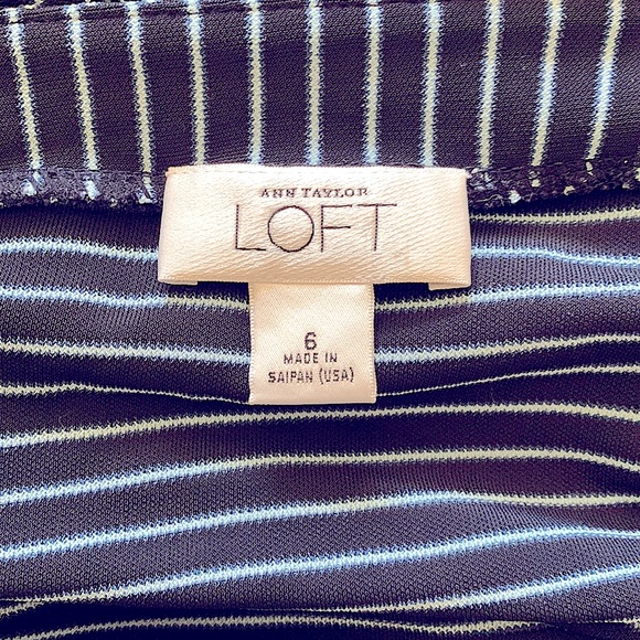 Ann Taylor Loft dark & light blue striped dress - Picture 6 of 7